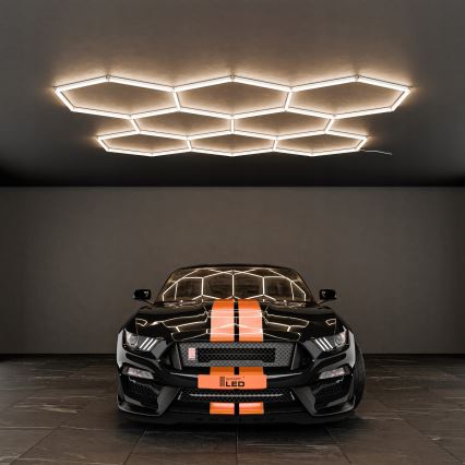 LED стельовий світильник HEXAGON LED/350W/85-265V 4000K 313x298 cm CRI 90 IP44 білий