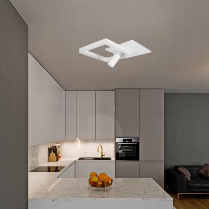 LED Стельовий світильник LED/38W/230V + 1xGU10/30W білий