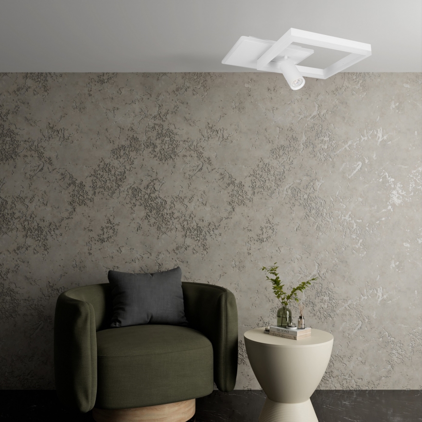 LED Стельовий світильник LED/38W/230V + 1xGU10/30W білий