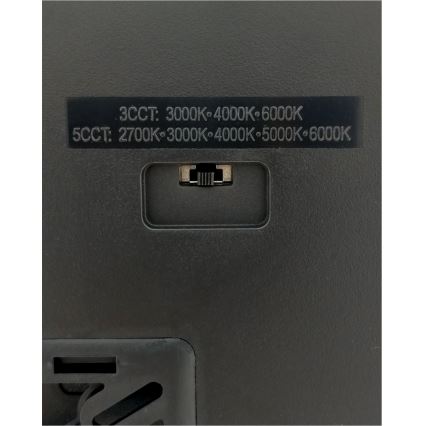 LED стельовий світильник LED/40 Вт/230 В 3000/4000/6500 К 50x50 см чорний