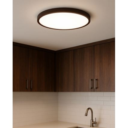 LED стельовий світильник LED/40 Вт/230 В 3000/4000/6500К діаметр 50 см коричневий