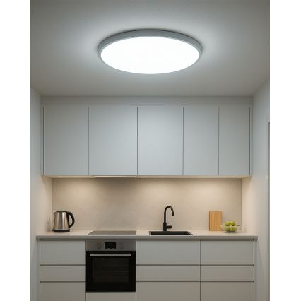 LED стельовий світильник LED/40W/230V 3000/4000/6500K діам. 50 см білий