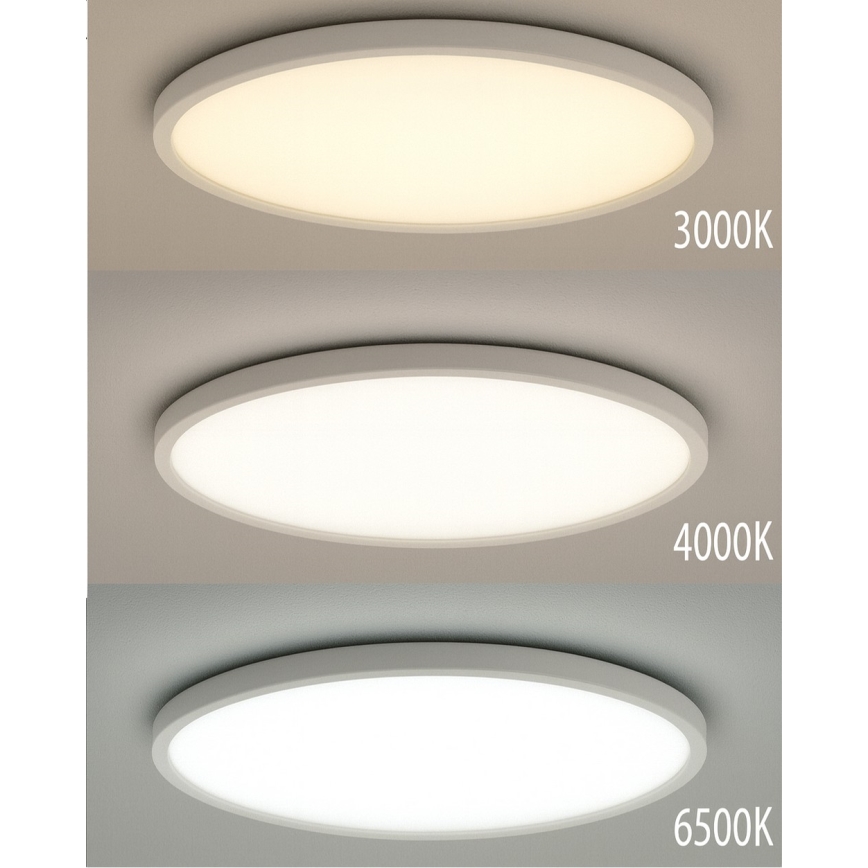 LED стельовий світильник LED/40W/230V 3000/4000/6500K діам. 50 см білий