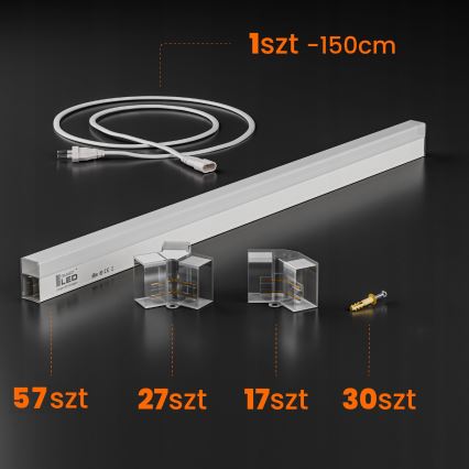 Стельовий світлодіодний світильник HEXAGON LED/456 Вт/85-265 В 6500 К 522x298 см CRI 90 IP54 білий