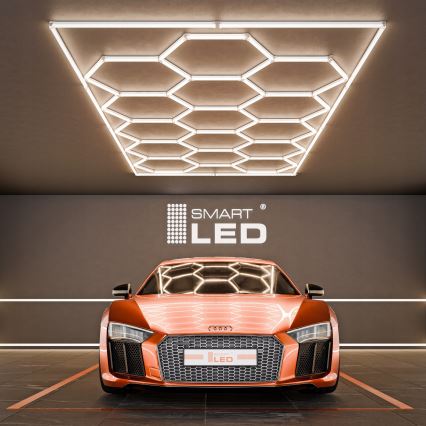 LED стельовий світильник HEXAGON LED/696Вт/85-265В 4000K 484x243 см CRI 90 IP44 білий