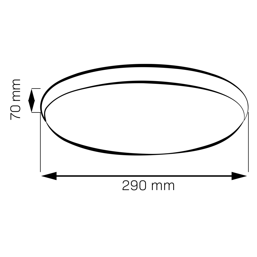 LED стельовий світильник LIBRA LED/15W/230V 4000K діам. 29 см глянцевий хром