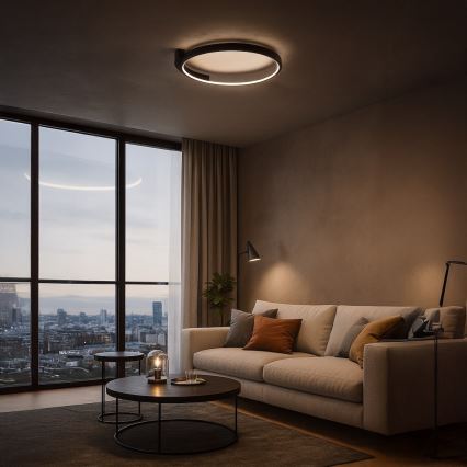 LED стельовий світильник LUNA LED/18W/230V Ø 42,5 см чорний