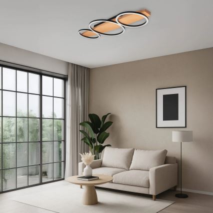 LED стельовий світильник MELISA LED/28W/230V 26,5x70 см сосна