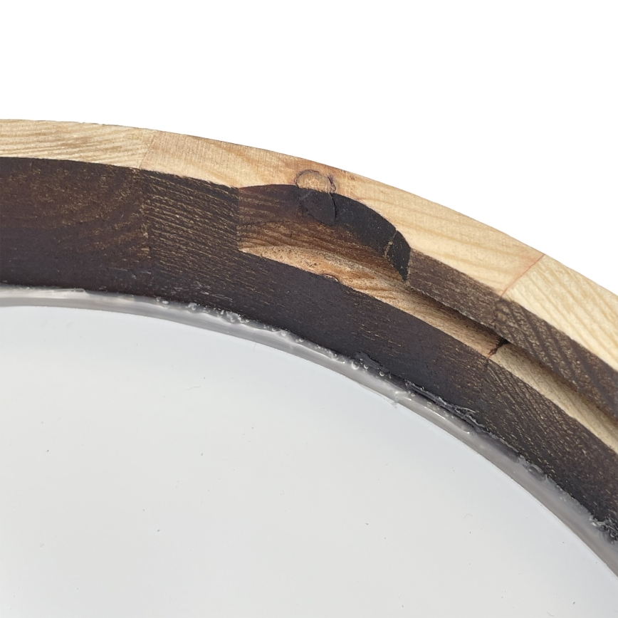 LED стельовий світильник OAK SMOKY SLIM LED/20 Вт/230 В 4000 К Ø 27 см дуб/темно-коричневий