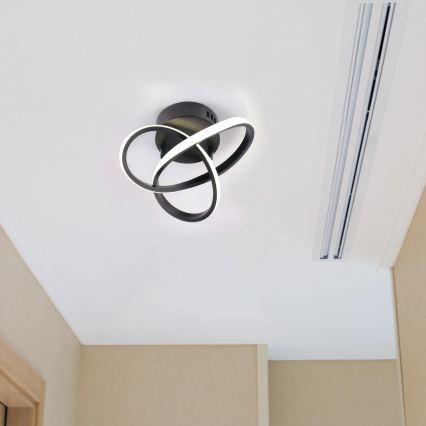 LED стельовий світильник OSKAR LED/15W/230V, діаметр 25 см, чорний