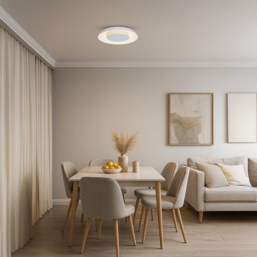 LED стельовий світильник PIATTINO LED/30W/230V 3000/4000/6000K, діаметр 40 см, білий