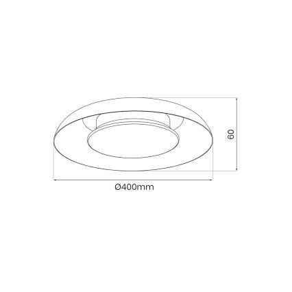 LED стельовий світильник PIATTINO LED/30W/230V 3000/4000/6000K, діаметр 40 см, білий