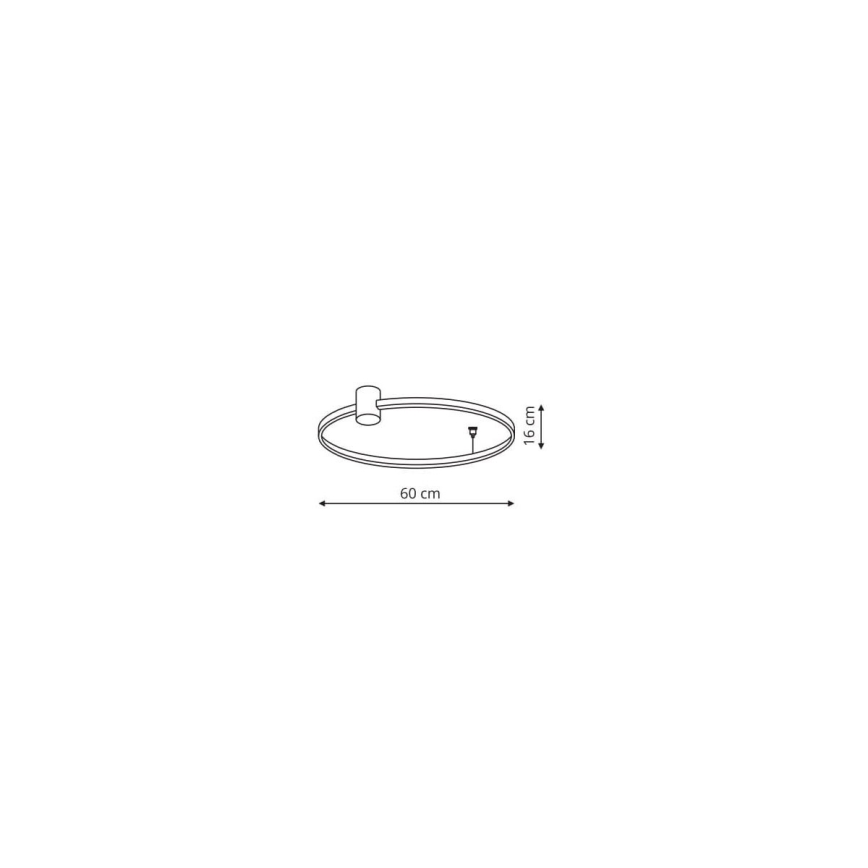 LED стельовий світильник RING S, 34 Вт, 230 В, 3000/4000/6000 К, діаметр 60 см, чорний