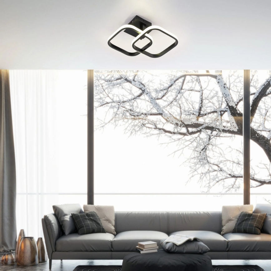 LED стельовий світильник ROBERT LED/25W/230V 25x38 см чорний