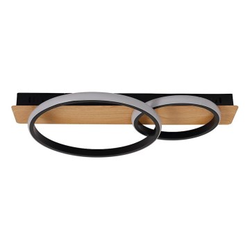 LED стельовий світильник ROWENA LED/14Вт/230В чорний/коричневий