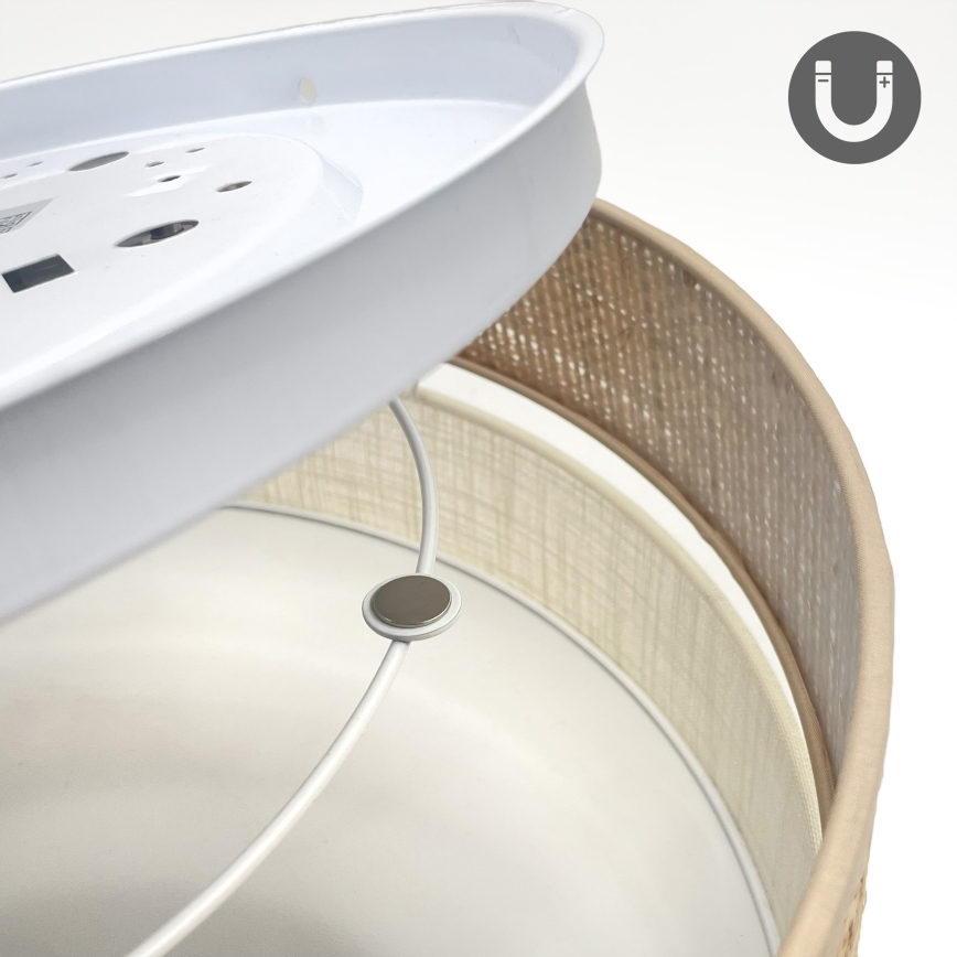 LED стельовий світильник SIRJA BOHO, 20 Вт/230 В, 4000 К, діаметр 35 см, бежевий/кремовий