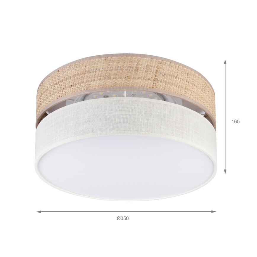 LED стельовий світильник SIRJA BOHO, 20 Вт/230 В, 4000 К, діаметр 35 см, бежевий/кремовий