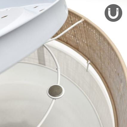 LED стельовий світильник SIRJA BOHO LED/20 Вт/230 В 4000 К Ø 35 см бежевий/білий