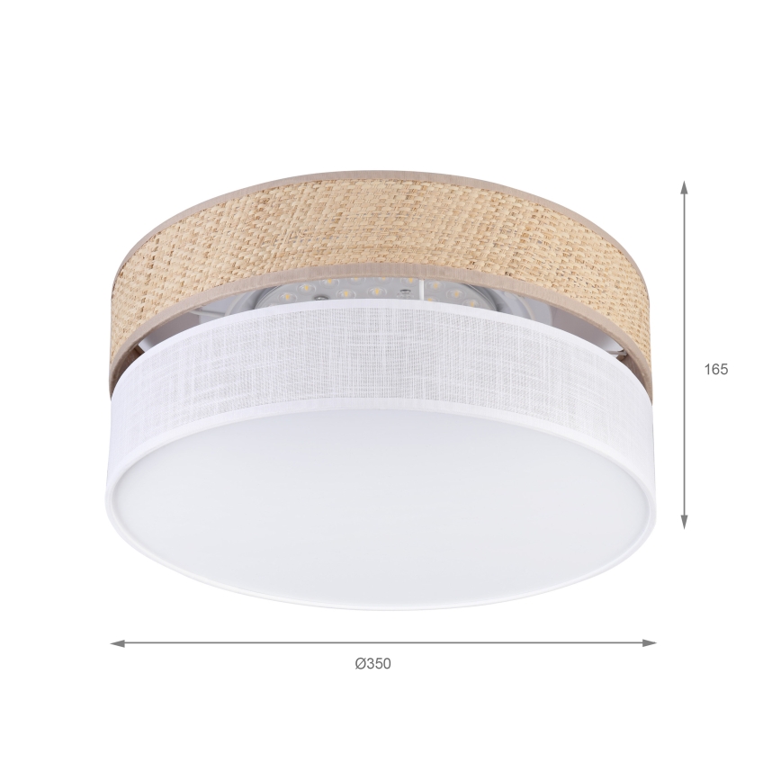 LED стельовий світильник SIRJA BOHO LED/20 Вт/230 В 4000 К Ø 35 см бежевий/білий