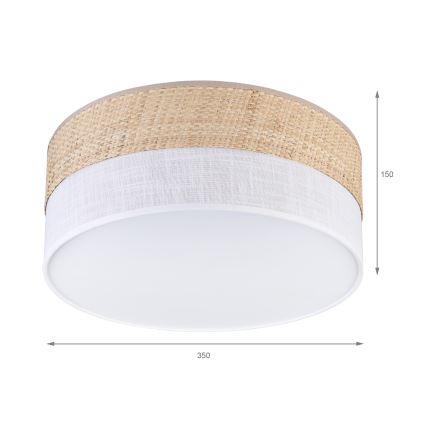 LED стельовий світильник SIRJA BOHO, 20 Вт, 230 В, 4000 К, діаметр 35 см, бежевий/білий