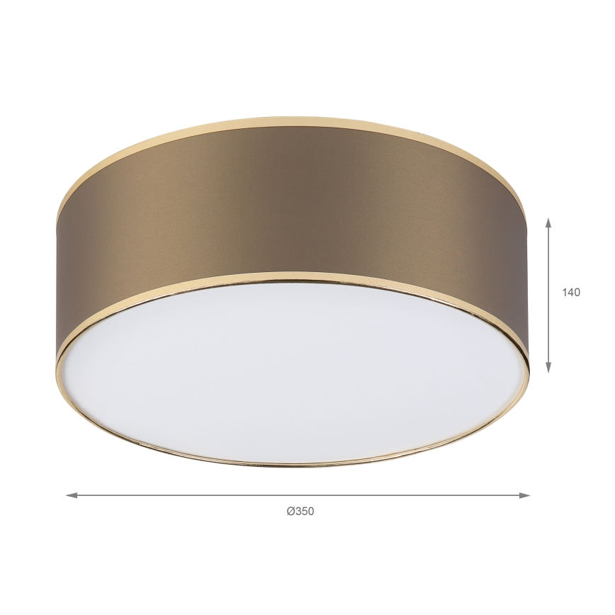 LED-стельовий світильник SIRJA LED/20 Вт/230 В 4000 К діам. 35 см коричневий/золотий