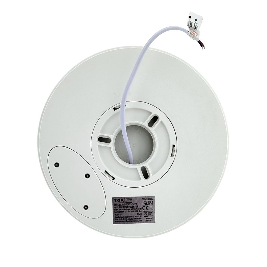 LED стельовий світильник для ванної кімнати з датчиком руху LED/20W/230V 3000/4000/6500K діаметр 23 см IP54 білий