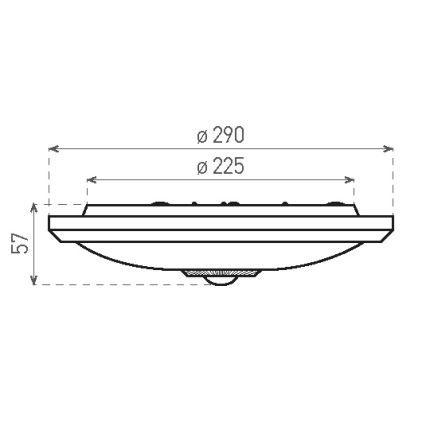 LED-стельовий світильник із датчиком руху, датчиком сутінок та аварійним модулем MANA LED/16W/230V 1500 mAh, діам. 29 см, білий