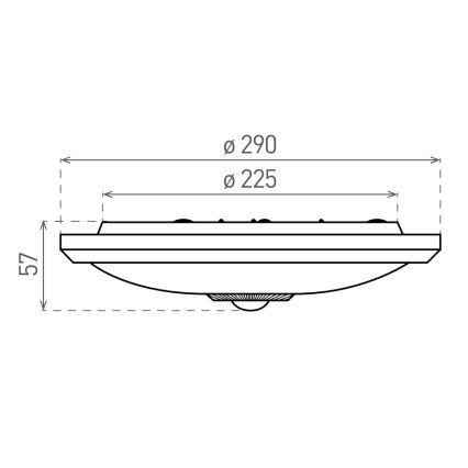 LED стельовий світильник з датчиком руху та сутінків LED/20W/230V Ø 29 см білий