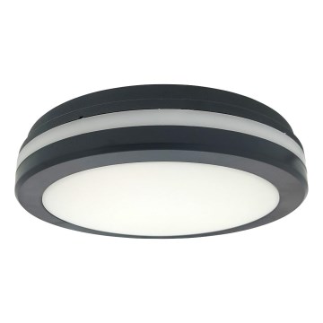 LED стельовий світильник з датчиком руху LED/20W/230V 3000/4000/6500K діам. 23 см IP54 антрацит