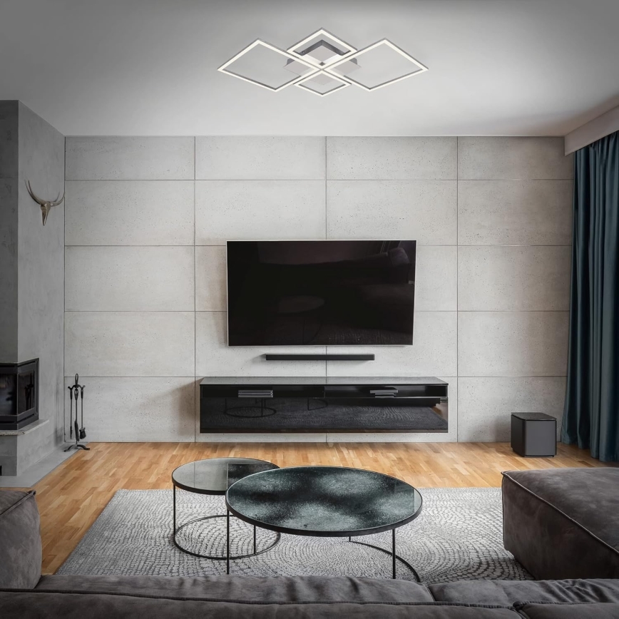 LED стельовий світильник з регулюванням яскравості LED/42W/230V 3000K матовий хром