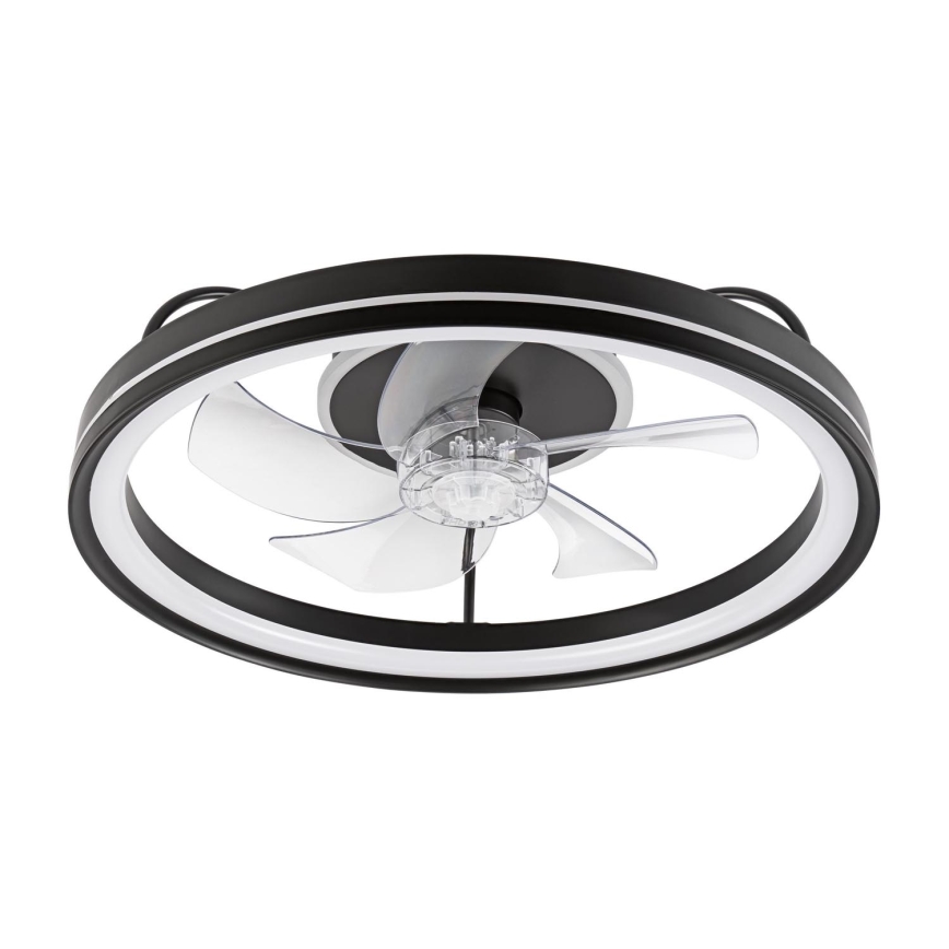 LED Стельовий світильник з вентилятором та регулюванням яскравості FARGO LED/37W/230V чорний + пульт дистанційного керування