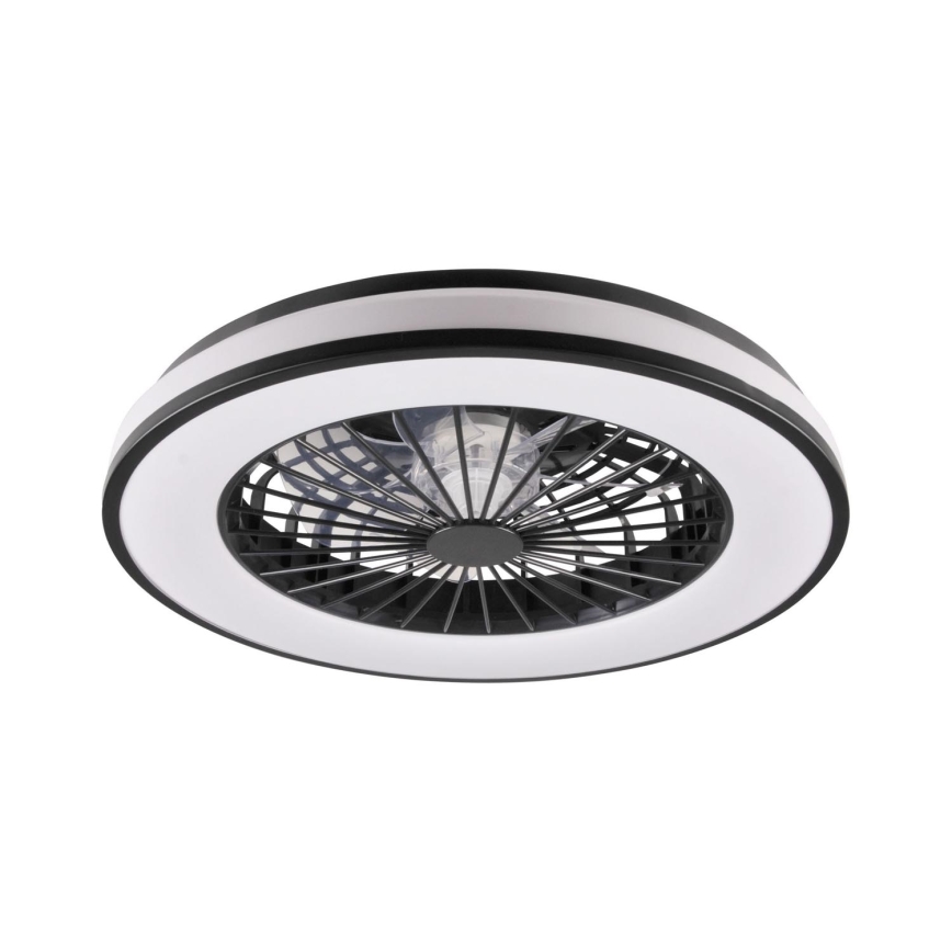 LED Стельовий світильник з вентилятором та регулюванням яскравості LED/48W/230V 3000-6500K чорний + пульт дистанційного керування
