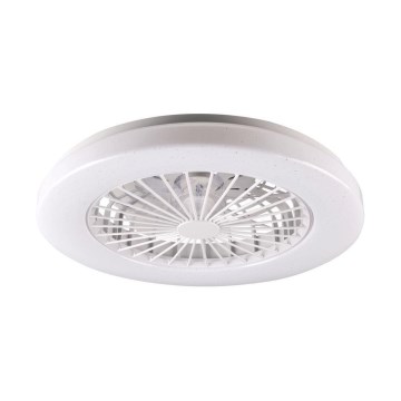 LED Стельовий світильник з вентилятором та регулюванням яскравості LIBYA LED/48W/230V 3000-6500K білий + пульт дистанційного керування