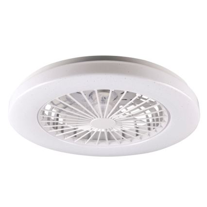LED Стельовий світильник з вентилятором та регулюванням яскравості LIBYA LED/48W/230V 3000-6500K білий + пульт дистанційного керування