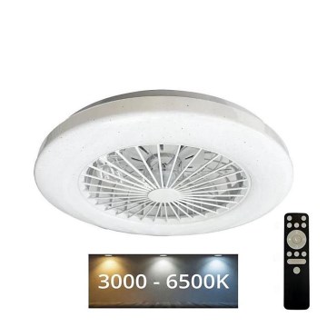LED Стельовий світильник з вентилятором та регулюванням яскравості STAR LED/48W/230V 3000-6500K + пульт дистанційного керування