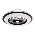 LED Стельовий світильник з вентилятором та регулюванням яскравості ZEPHYR LED/48W/230V 3000-6000K чорний + пульт дистанційного керування