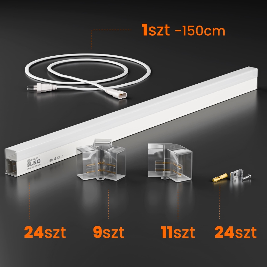 Світлодіодний затемнюваний стельовий світильник HEXAGON LED/192W/85-265V 5000K 160x221 cm CRI 90 IP54 білий