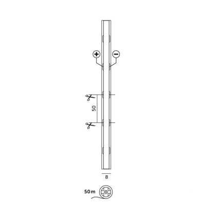 LED Стрічка TRAMO LED/500W/24V 50 м 6500K