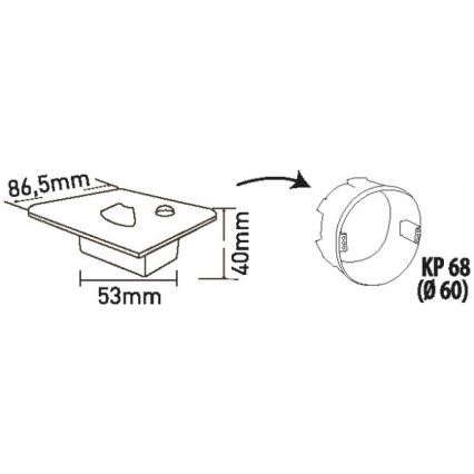 Светодиодный лестничный светильник с датчиками движения и сумерек LED/1,5W/230V 3000/4000/6000K серый