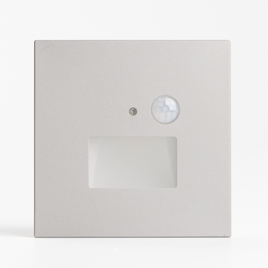 Светодиодный лестничный светильник с датчиками движения и сумерек, LED/1,5 Вт/230 В, 3000/4000/6500 К, серый