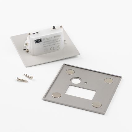 Светодиодный лестничный светильник с датчиками движения и сумерек, LED/1,5 Вт/230 В, 3000/4000/6500 К, серый