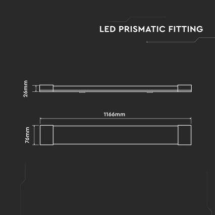 LED светильник для подсветки под шкафчики LED/40W/230V 3000K 116 cm