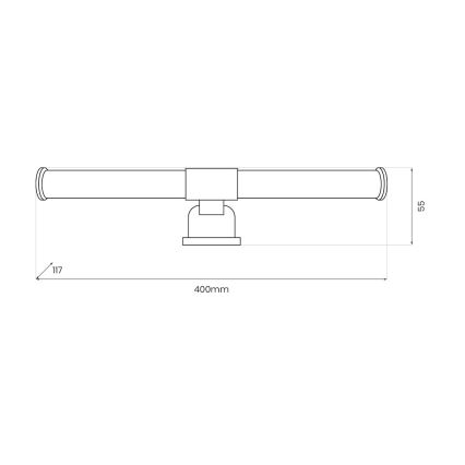 LED-светильник для зеркала в ванной APA LED/6W/230V, 40 см, IP44, глянцевый хром