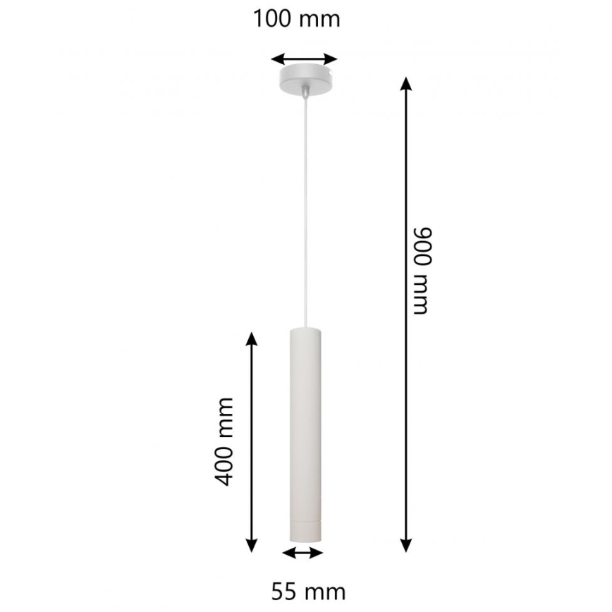 LED Светодиодная подвесная люстра TUBA 1xGU10/4,8W/230V серый/матовый хром
