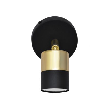 LED Светодиодный настенный точечный светильник TUBSSON 1xGU10/4,8W/230V черный/золотистый