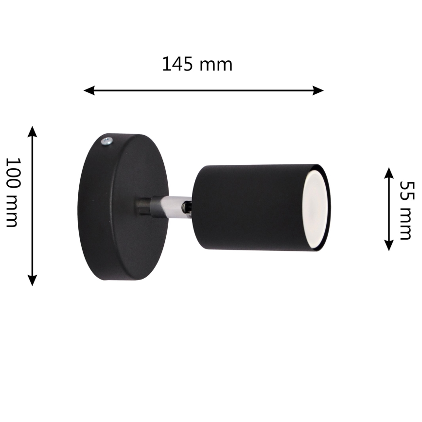 LED Светодиодный настенный точечный светильник TUNE 1xGU10/4,8W/230V черный