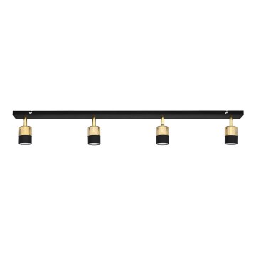 LED Светодиодный точечный светильник TUBSSON 4xGU10/4,8W/230V черный/золотистый