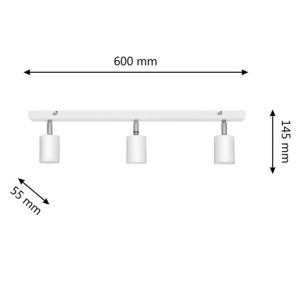 LED Светодиодный точечный светильник TUNE 3xGU10/4,8W/230V белый