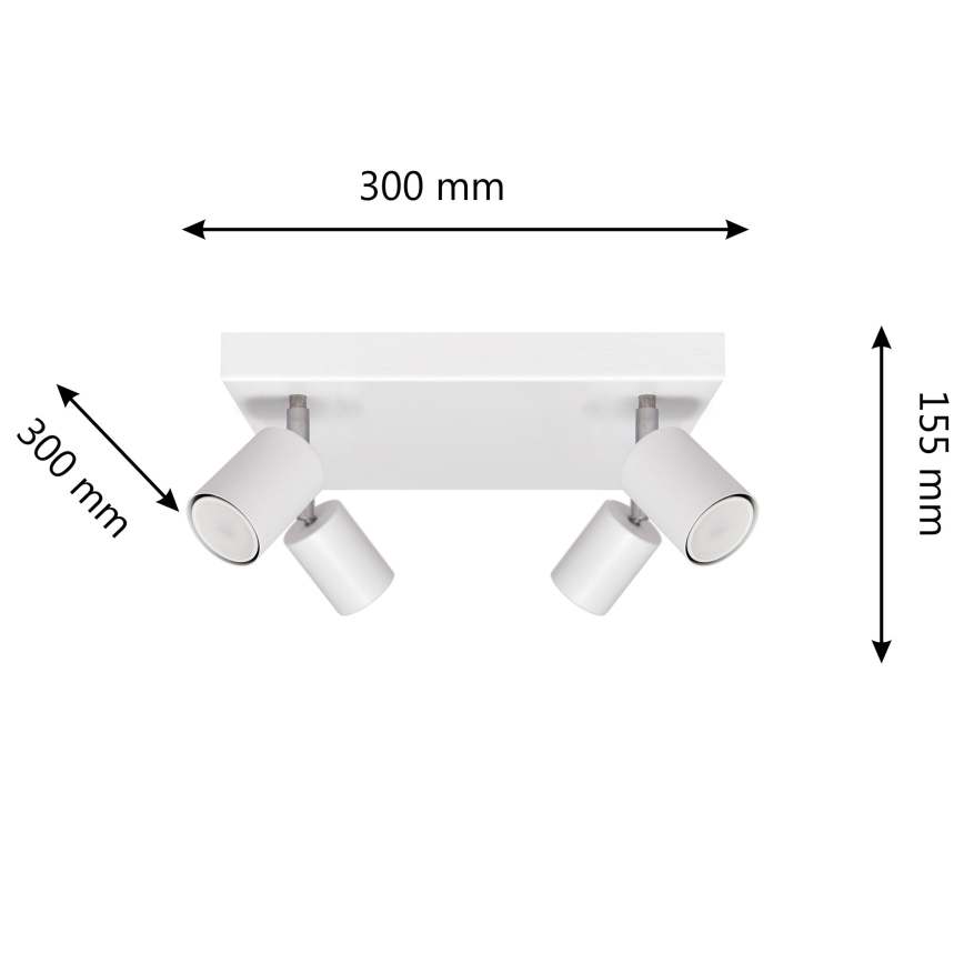 LED Светодиодный точечный светильник TUNE 4xGU10/4,8W/230V белый