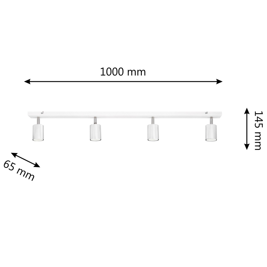LED Светодиодный точечный светильник TUNE 4xGU10/4,8W/230V матовый хром/белый